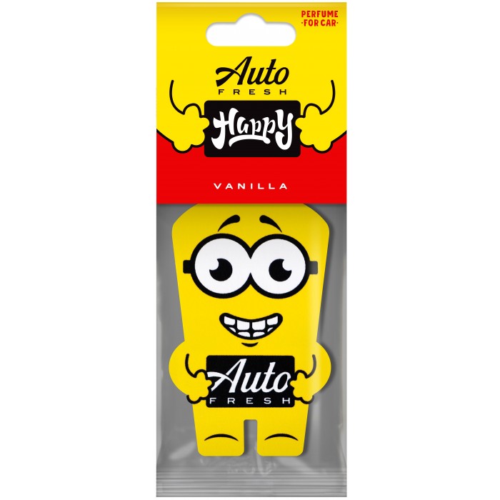 Подвесной ароматизатор для авто Auto Fresh Happy Vanilla, 1 шт - 